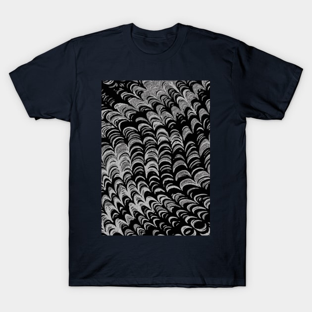 Black and white psychedelic pattern T-Shirt by jen28